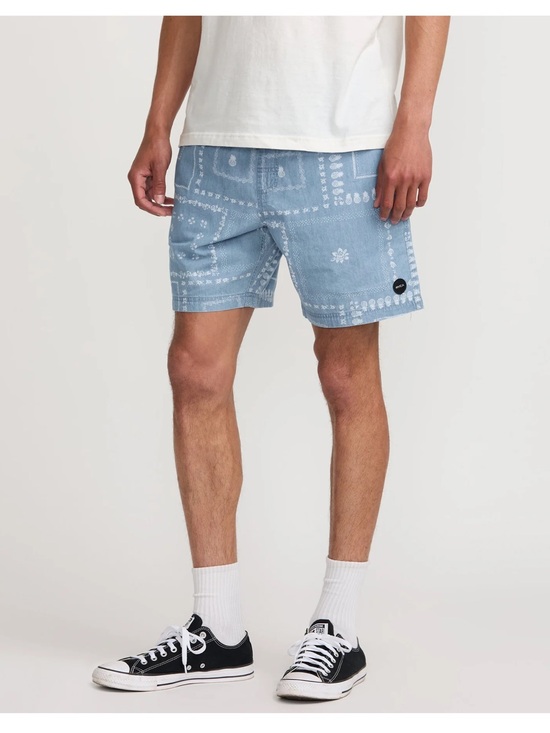 RVCA Other - RVCA Light Blue Bandana Print Shorts ~ Large
